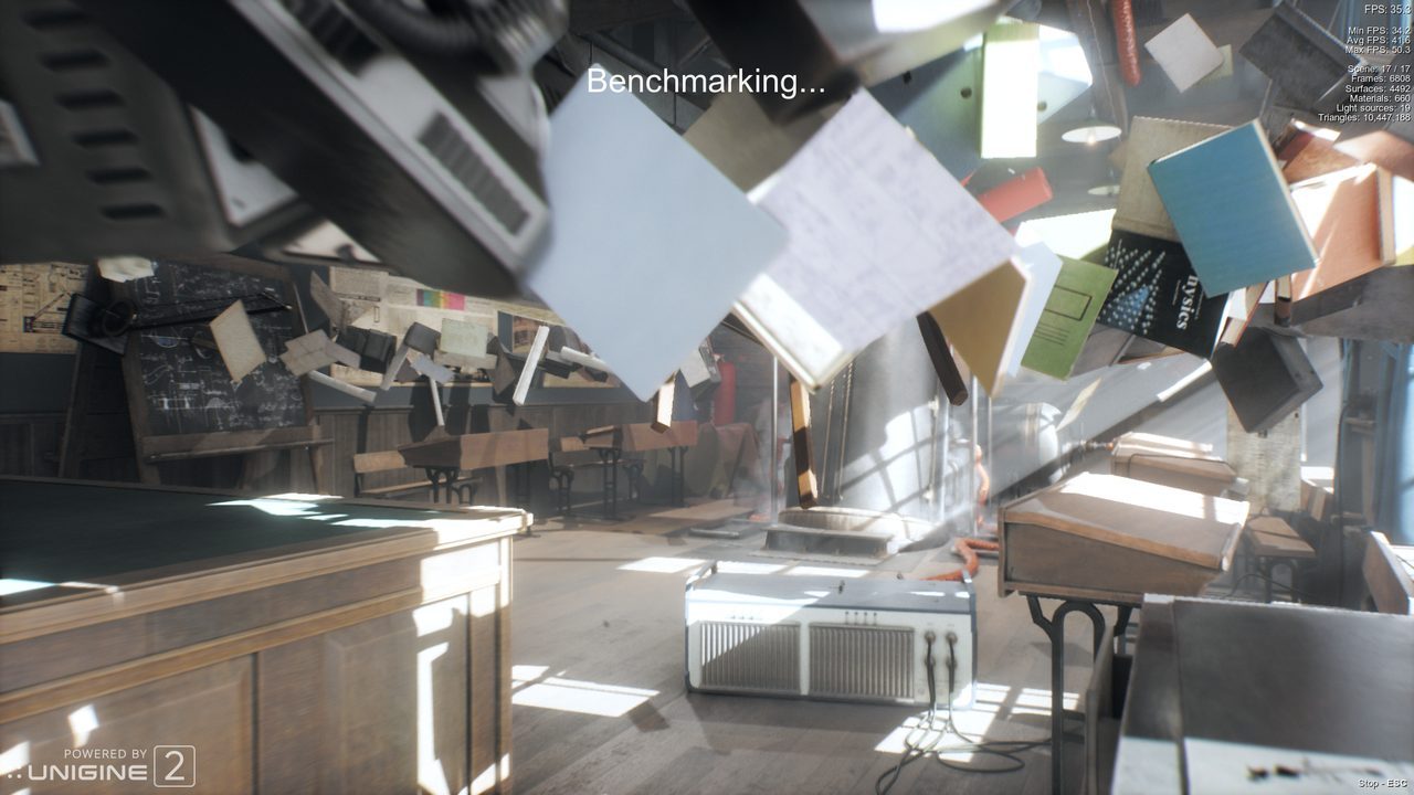 Unigine Superposition — scena renderizzata in tempo reale