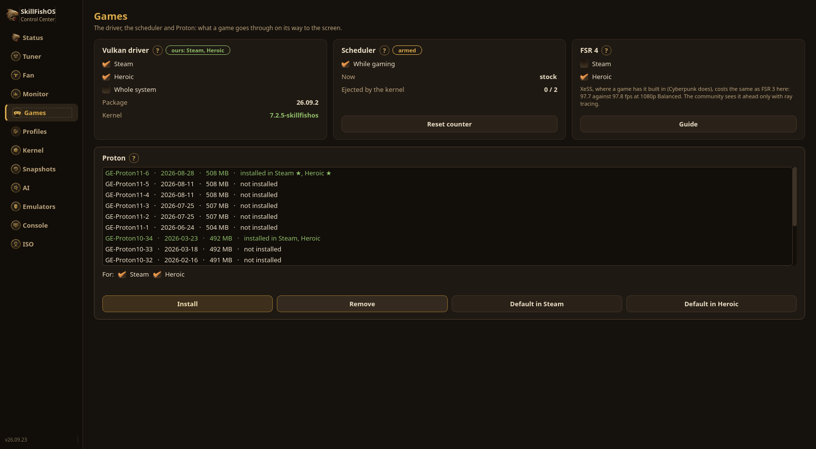 Giochi — Mesa, scheduler e Proton